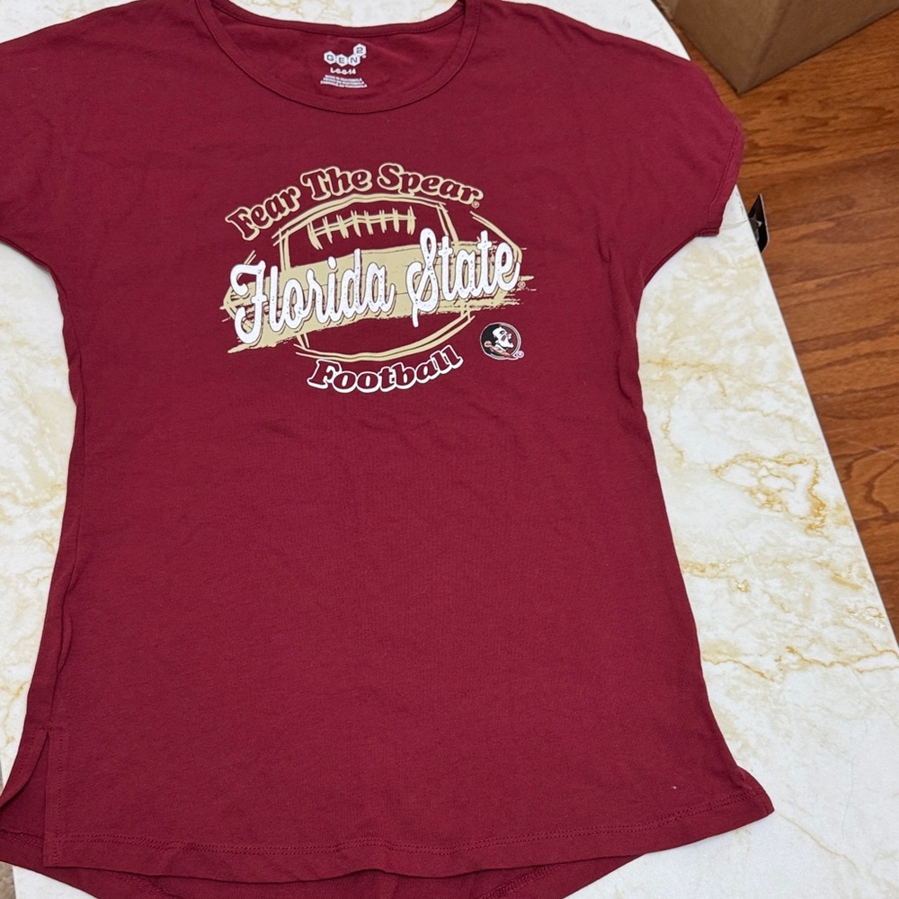 Women's Maroon Florida State Football Tee